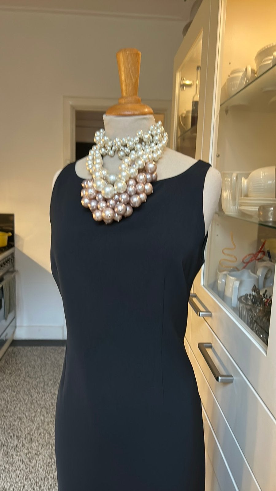 STREET-ONE zwarte cocktail jurk met subtiele glans, 36 NIEUW, Kleding | Dames, Zwart, Nieuw, Ophalen of Verzenden, Knielengte