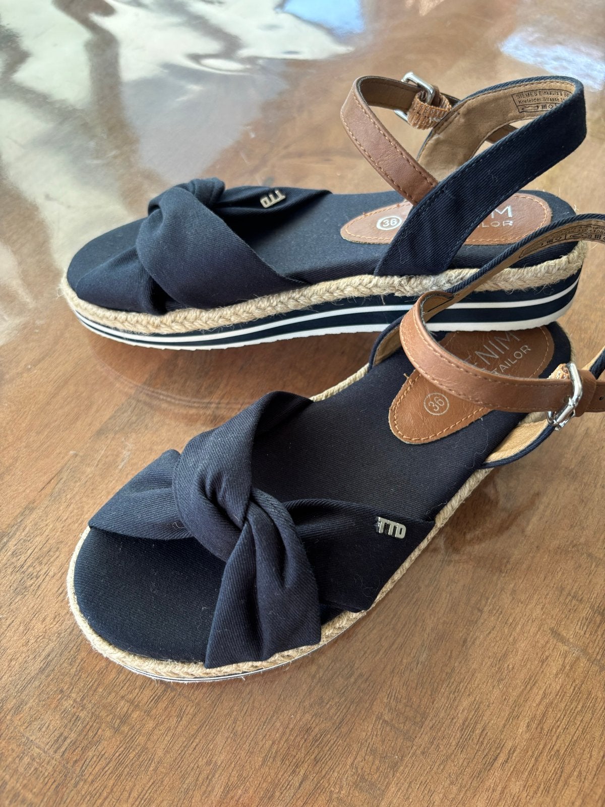 Tom Tailor Denim Sandalen Maat 36 Zo goed als nieuw, Meisje, Overige typen, Ophalen of Verzenden, Zo goed als nieuw