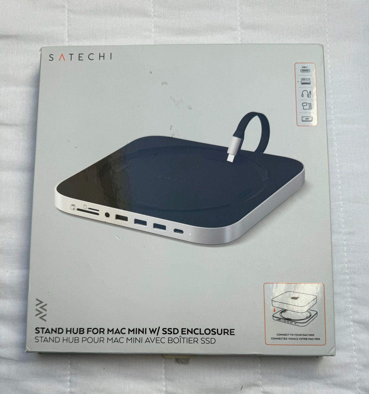 Satechi Mac mini Dock met SSD Slot, Computers en Software, Apple Desktops, SSD, Ophalen of Verzenden, Zo goed als nieuw, Mac Mini