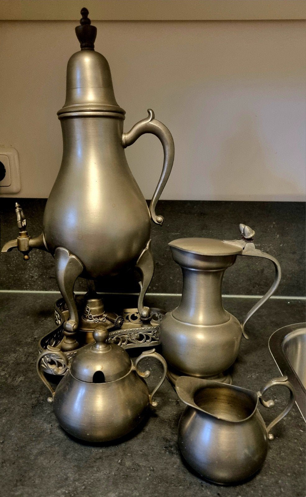 Antieke Gelra Tin Kraantjeskraan Koffieset - 18e/19e Eeuw, Antiek en Kunst, Ophalen