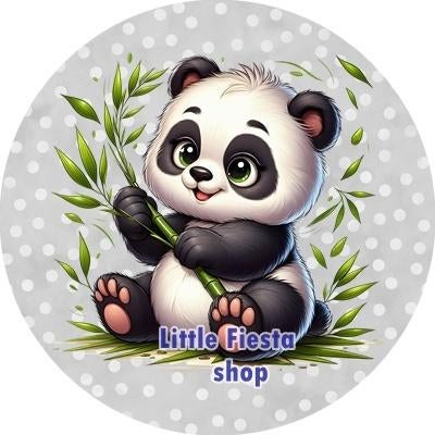 L1642 ouwel panda 20x4,7cm eetbare cupcake rondjes vers, Ophalen of Verzenden, Nieuw, Cupcakes, Versiering