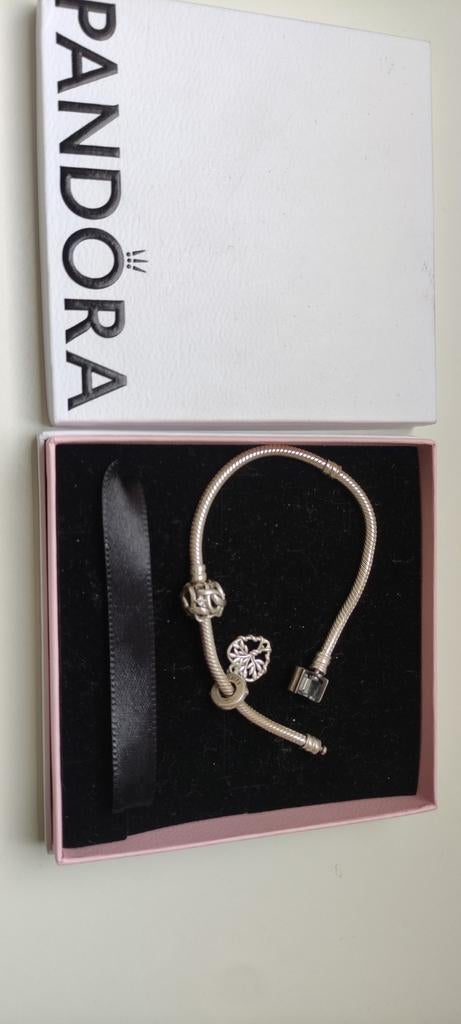 Pandora armband met bedels in originele doos, Ophalen of Verzenden, Zo goed als nieuw, Met bedels of kralen, Zilver