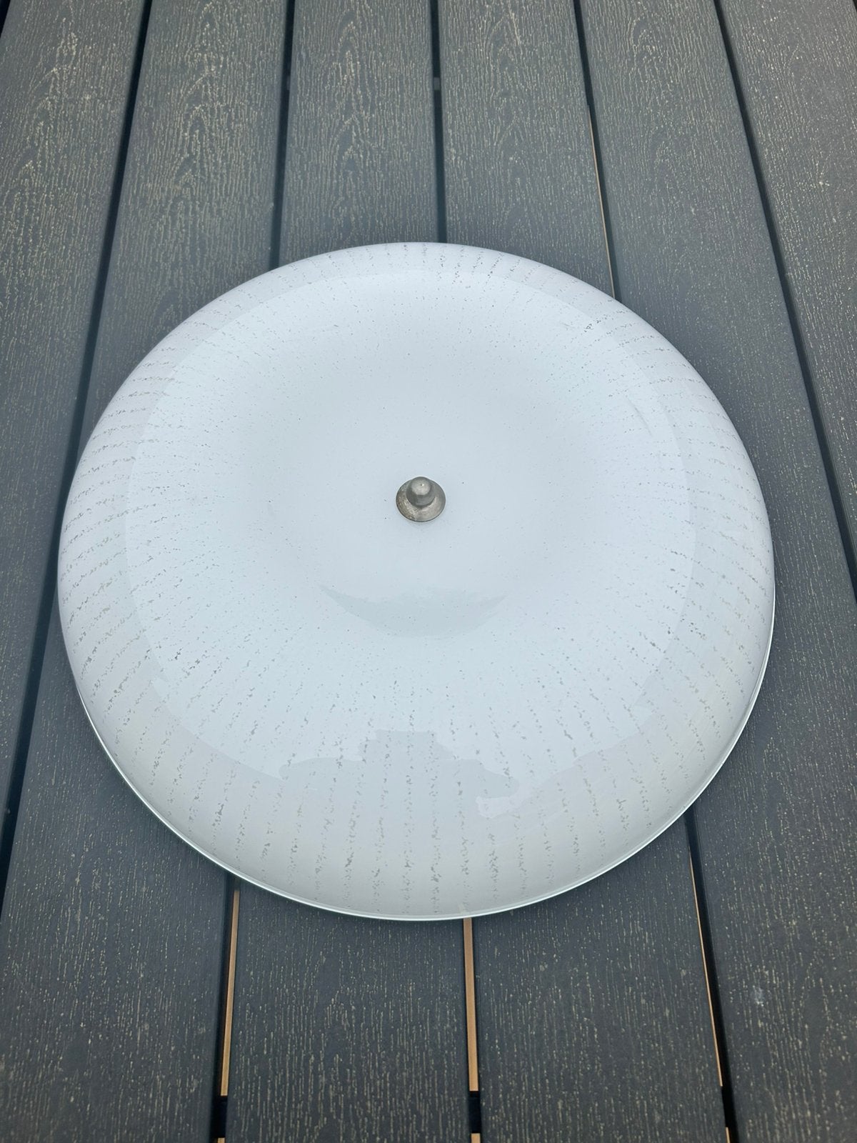 Vintage- Witte plafonnière - Zo goed als nieuw - Ø 34 cm ., Ophalen of Verzenden, Zo goed als nieuw