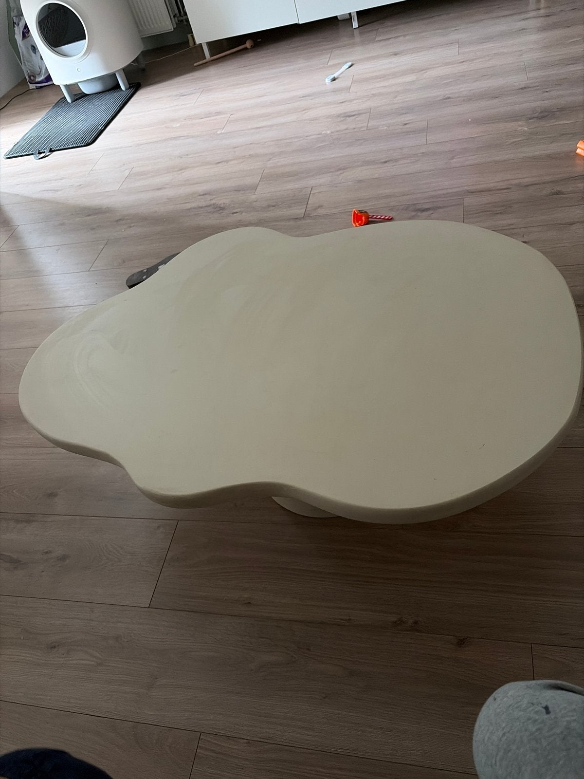 Handgemaakte Beige Organische Salontafel, Ophalen, Overige materialen, 100 tot 150 cm, 50 tot 100 cm