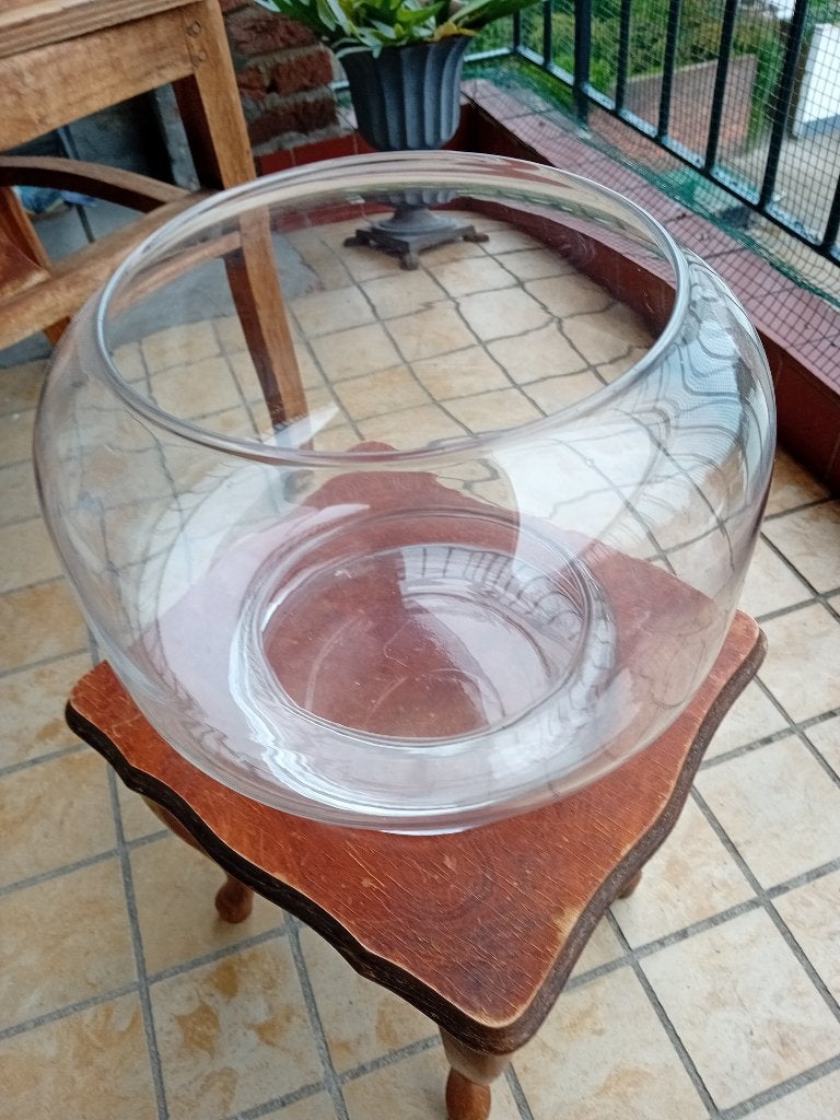 Grote Ronde Glazen Vissenkom, Dieren en Toebehoren, Ophalen, Zo goed als nieuw, Leeg aquarium