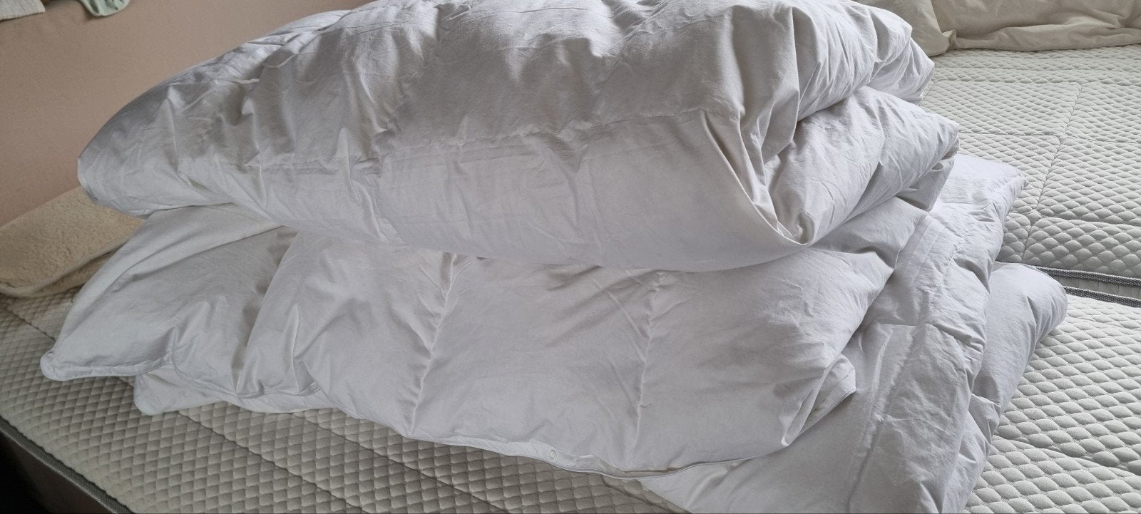Hema 4-seizoenen dekbed 240x220 dons nieuw, Wit, Ophalen of Verzenden, Deken of Dekbed, Nieuw