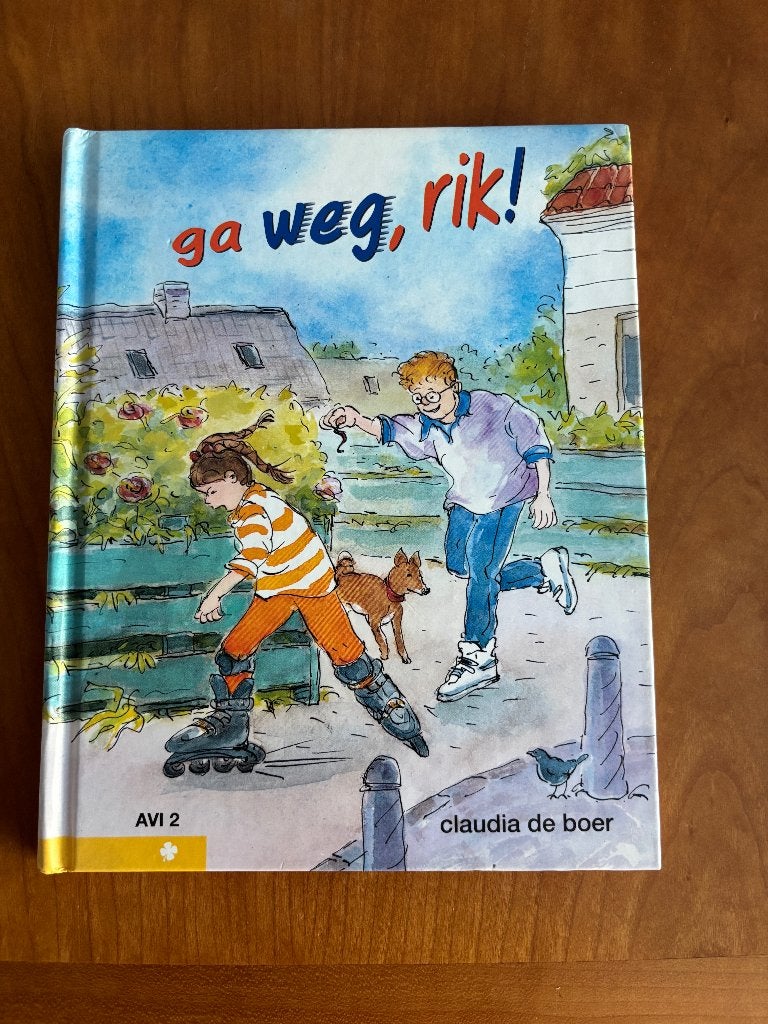 AVI 2 Ga weg Rik ( Claudia de Boer ) 1 klavertje  Kluitman, Ophalen, Zo goed als nieuw, Claudia de Boer, Fictie algemeen