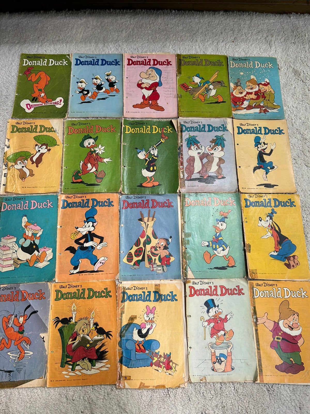 20 donald duckjes uit 1972, Ophalen, Gelezen, Overige typen