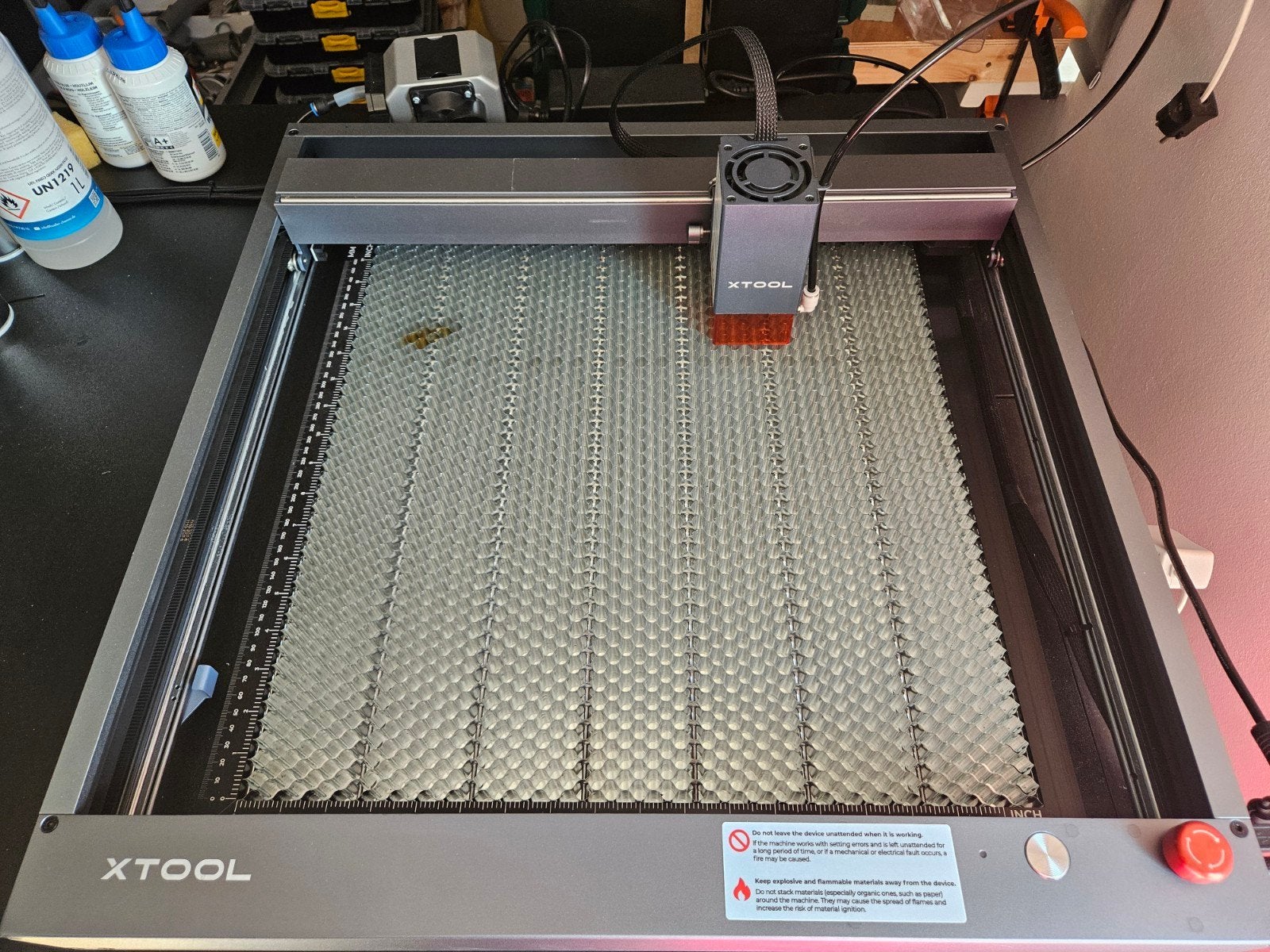 Xtool D1 pro 20w laser graveer en snijder met accessoires, Ophalen, Zo goed als nieuw, Laserprinter, Xtool