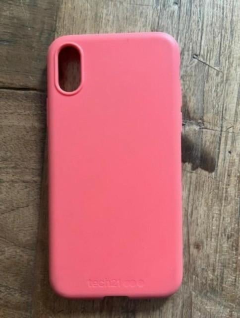 Frontje Tech 21 koraal siliconen geschikt voor Iphone XS, Ophalen of Verzenden, Zo goed als nieuw, IPhone XS, Frontje of Cover