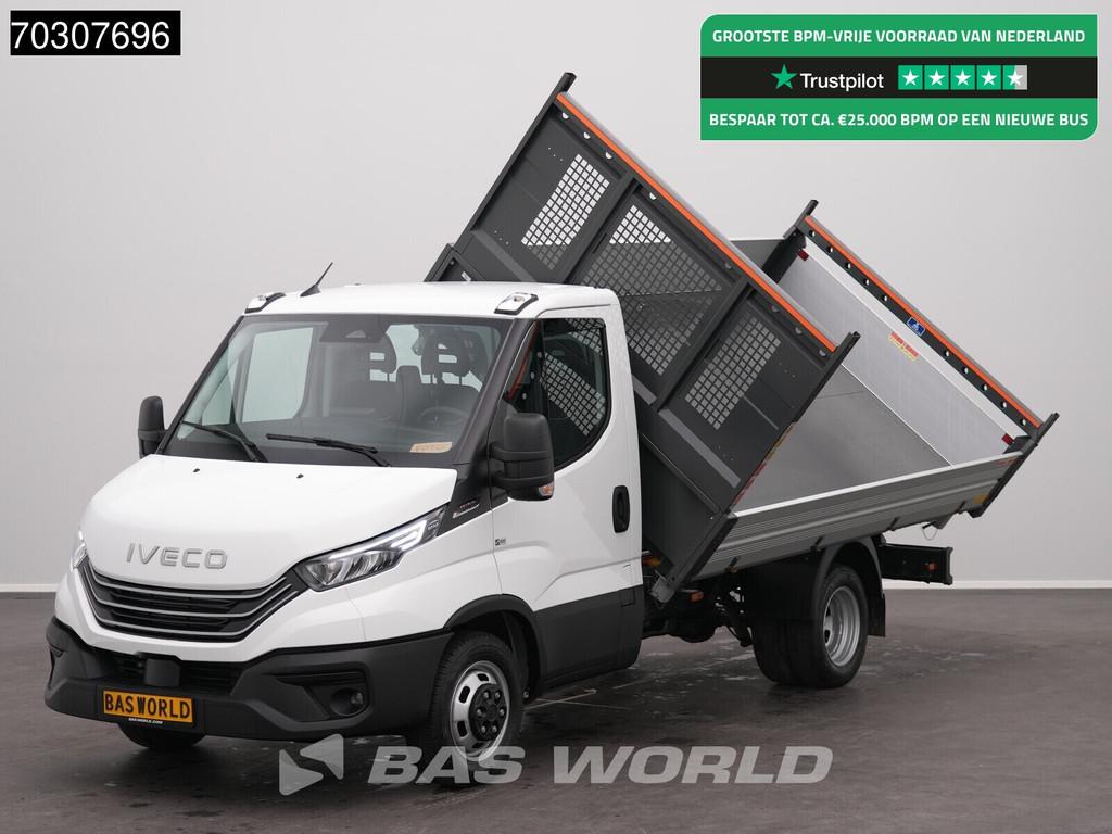 Iveco Daily 35C21 3.0L Automaat Driezijdige Kipper Dubbelluc, Auto's, Bestelauto's, Automaat, Stof, Euro 6, 4 cilinders