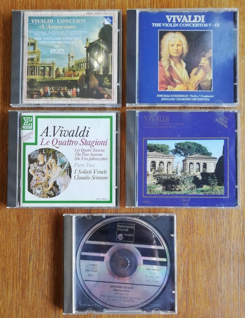 5 cd's Vivaldi, Ophalen of Verzenden, Barok, Gebruikt, Overige typen