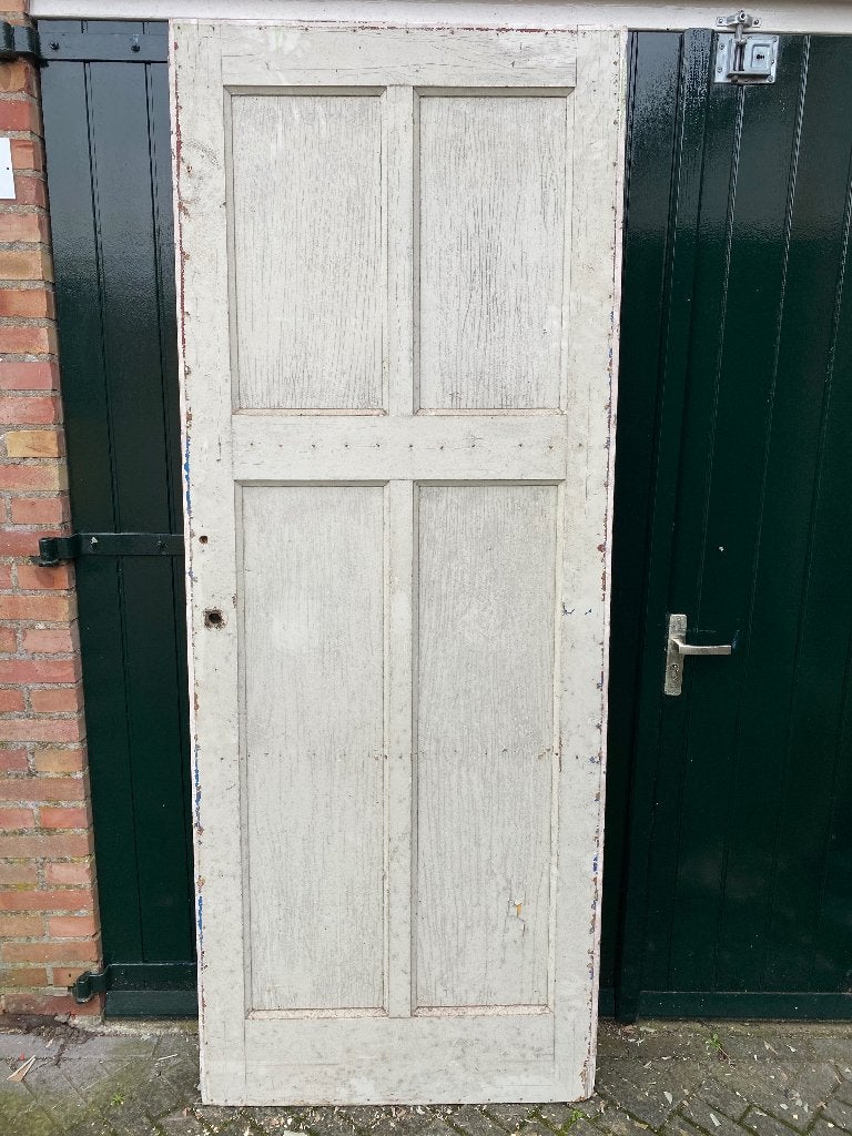 Jaren 30 4 vaks paneeldeur, Doe-het-zelf en Verbouw, Deuren en Horren, Ophalen, Gebruikt, 80 tot 100 cm, Binnendeur