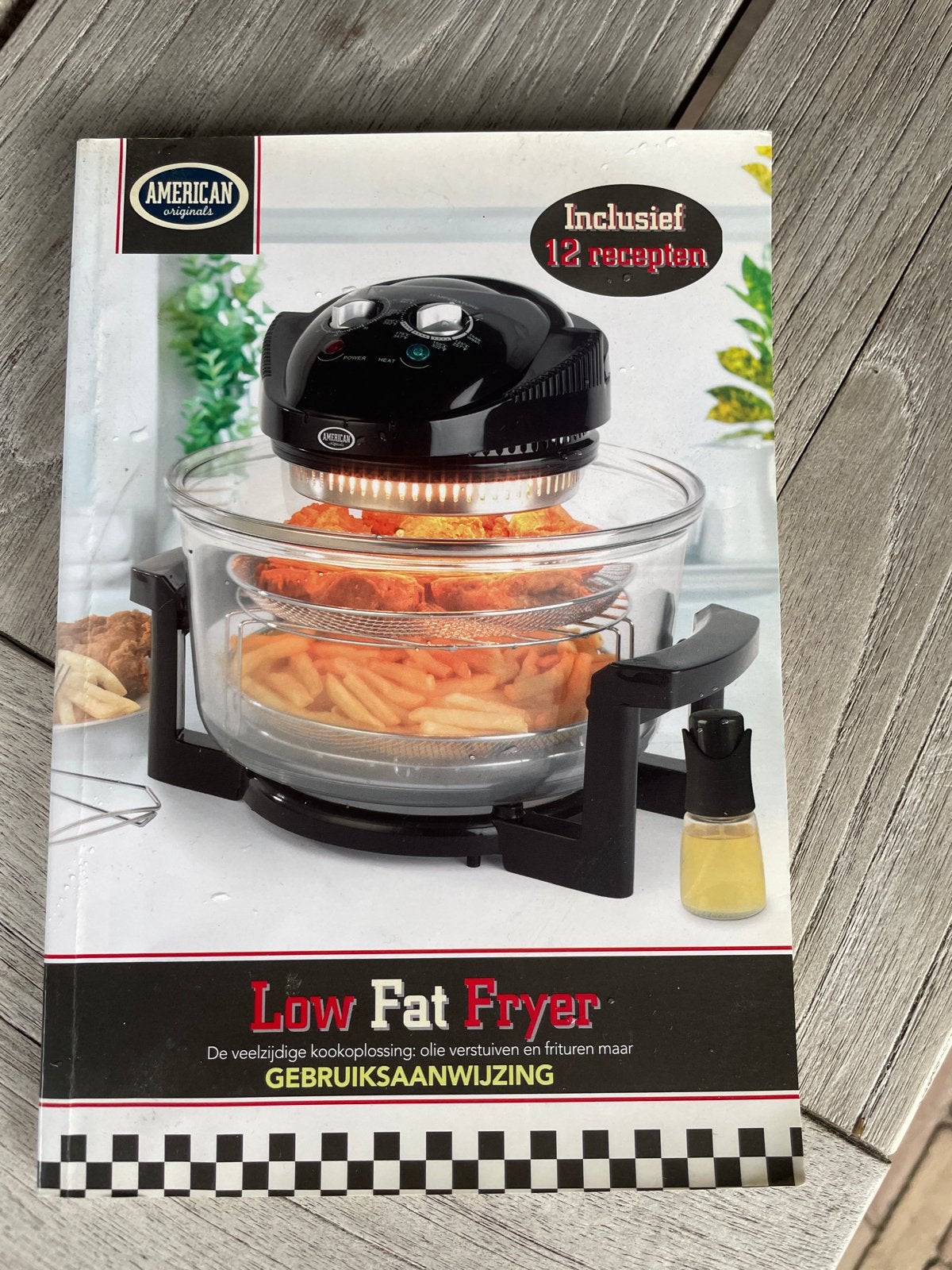 American Originals Low Fat Fryer met receptenboek, Ophalen, Gebruikt, Airfryer, 1000 t/m 1499 gram