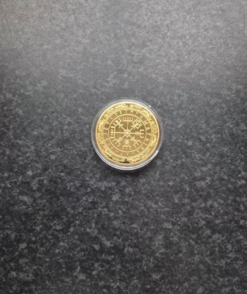 Viking Nordic souvenir kompas coin / munt., Ophalen of Verzenden, Buitenland, Munten