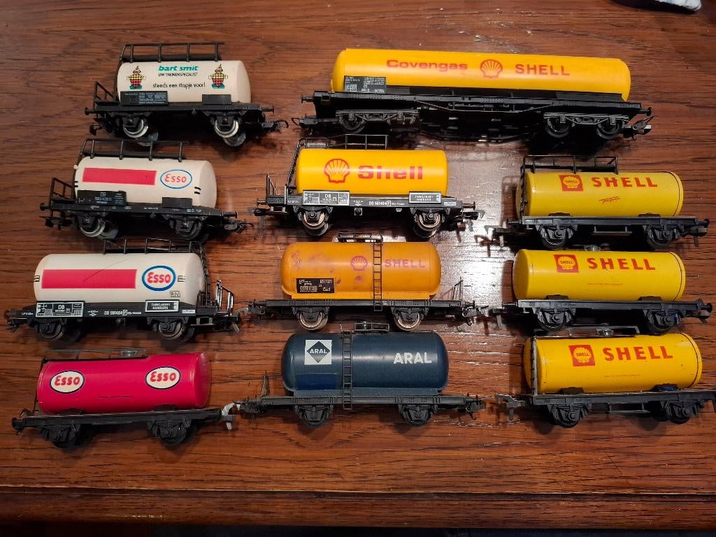 HO Fleischmann tank wagons, Gebruikt, Gelijkstroom, Fleischmann, Wagon