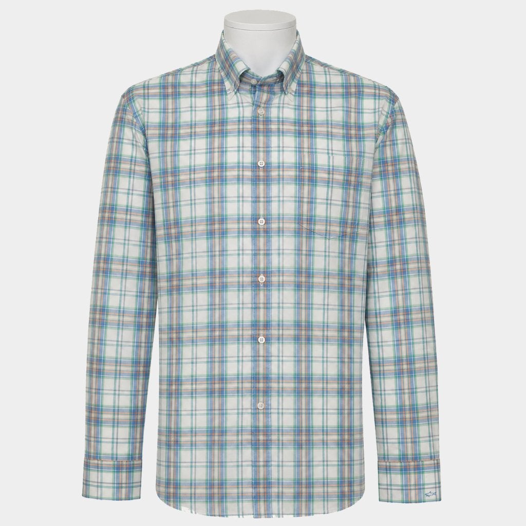 Paul & Shark Shirt Check Blauw/Groen Nieuw Maat 41, Overige kleuren, Nieuw, Ophalen of Verzenden, 2871CA
