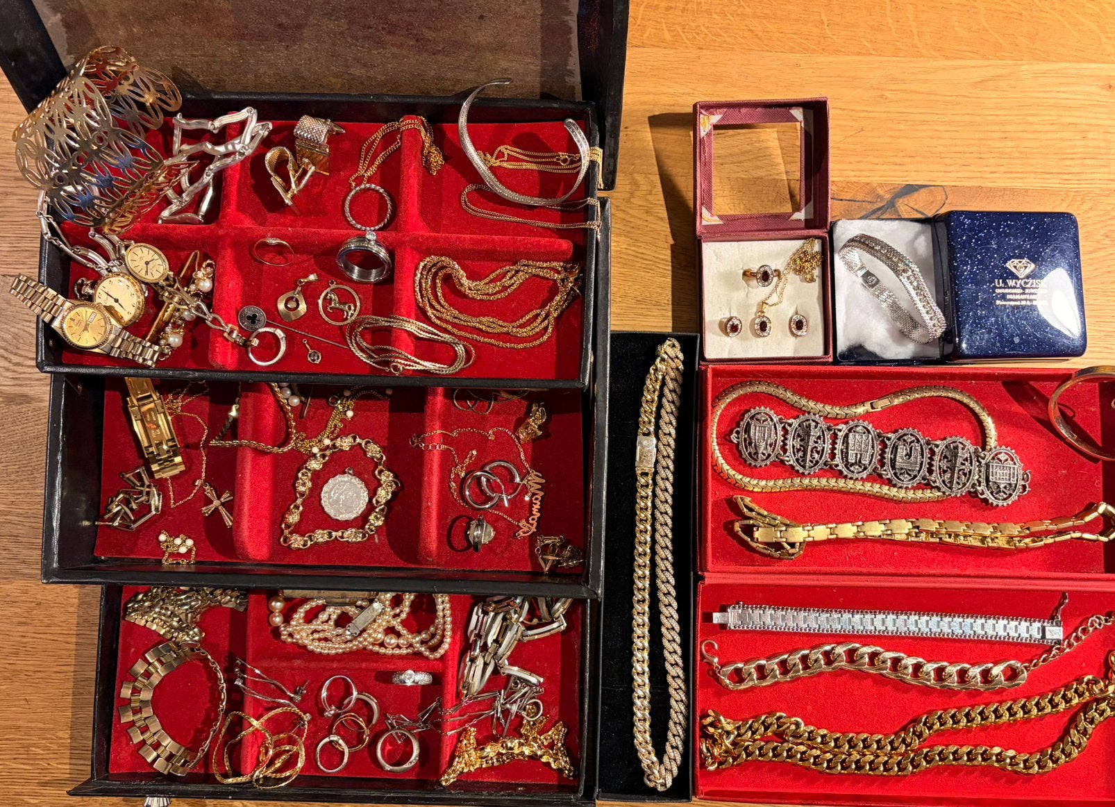 Set antieke juwelen, waaronder goud en zilver, Verzenden, Goud, Ring