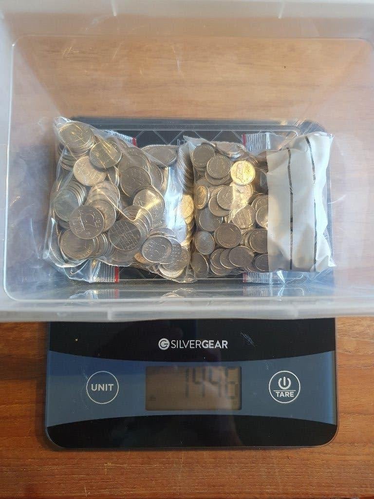NL Nikkel van voor de Euro, ca. 2,3 kilo! Guldens&Knaken, Ophalen of Verzenden, Koningin Juliana, Overige waardes