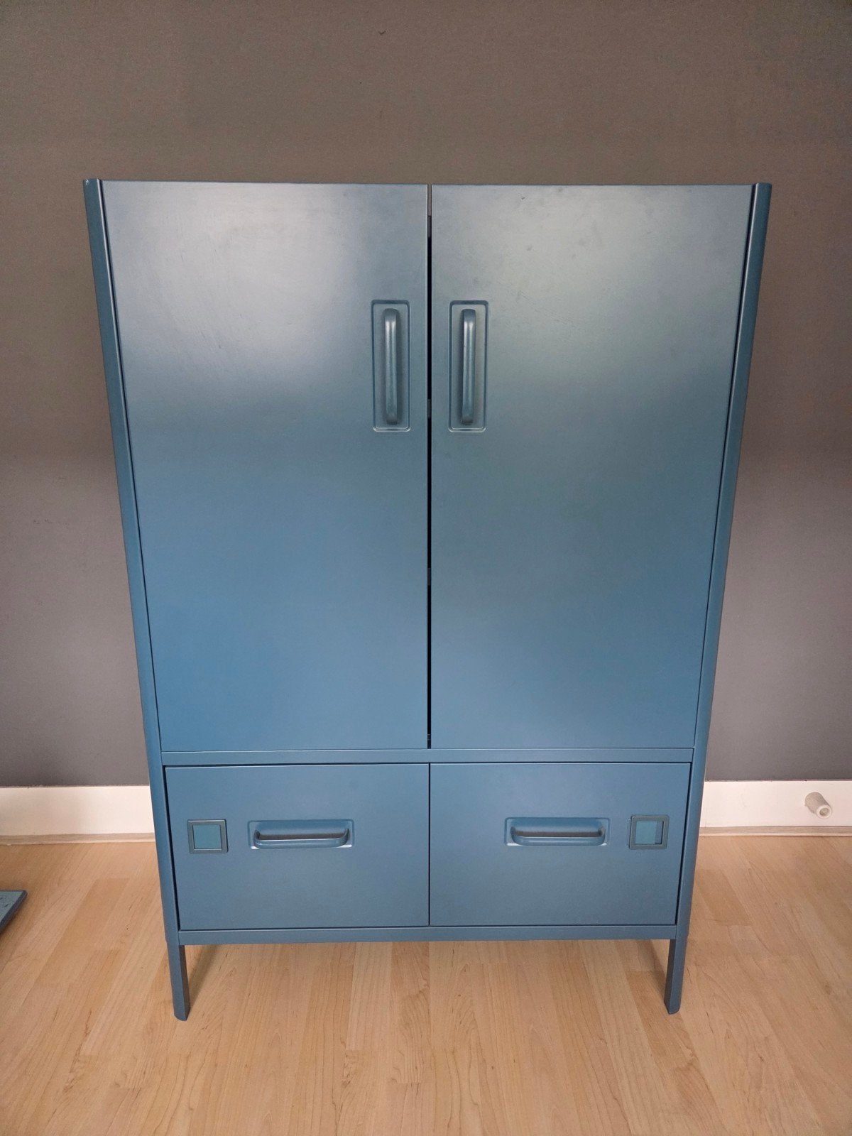 IKEA IDÅSEN Kastje met deuren en lades - Blauw, Ophalen, Gebruikt, Met deur(en), Modern, Industrieel