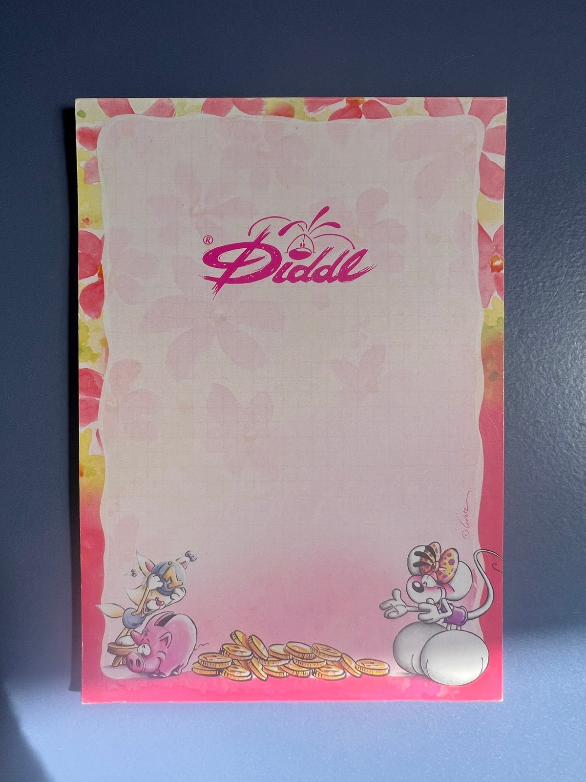 Diddl notitieblok - Magic foil ontbreekt, Ophalen of Verzenden, Verschillende figuren, Gebruikt, Papier, Kaart of Schrift