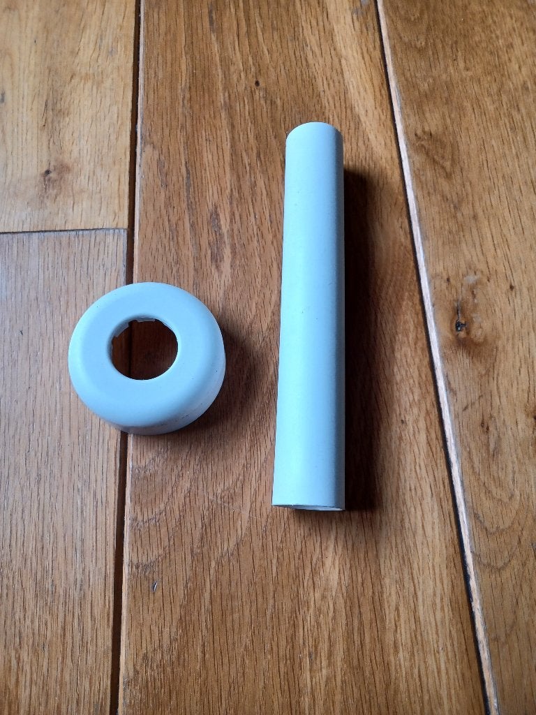 Kort buisje (20cm) + rozet voor afvoer / nieuw, Ophalen of Verzenden, Nieuw, Wastafel