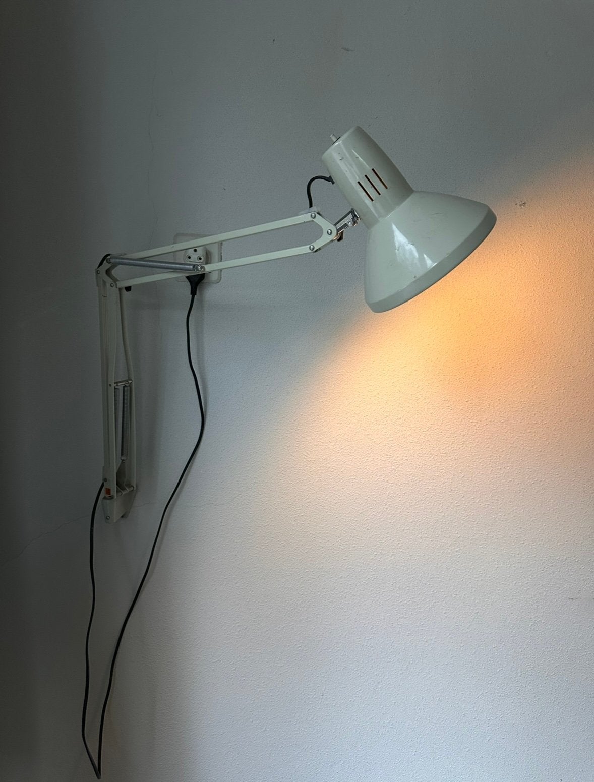 Originele LEDU Architectenlamp, wandlamp - Vintage design, Ophalen, Gebruikt, E27 (groot), Leeslamp