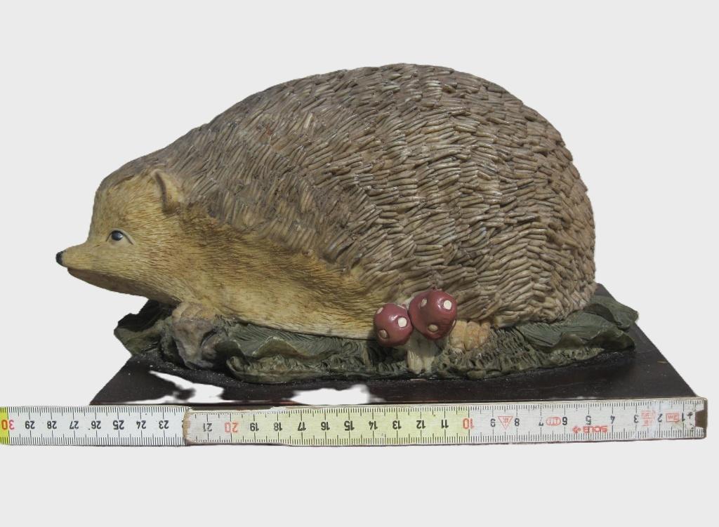 Houten berenkop - bord sculptuur - egel zwarte woud, Antiek en Kunst, Ophalen