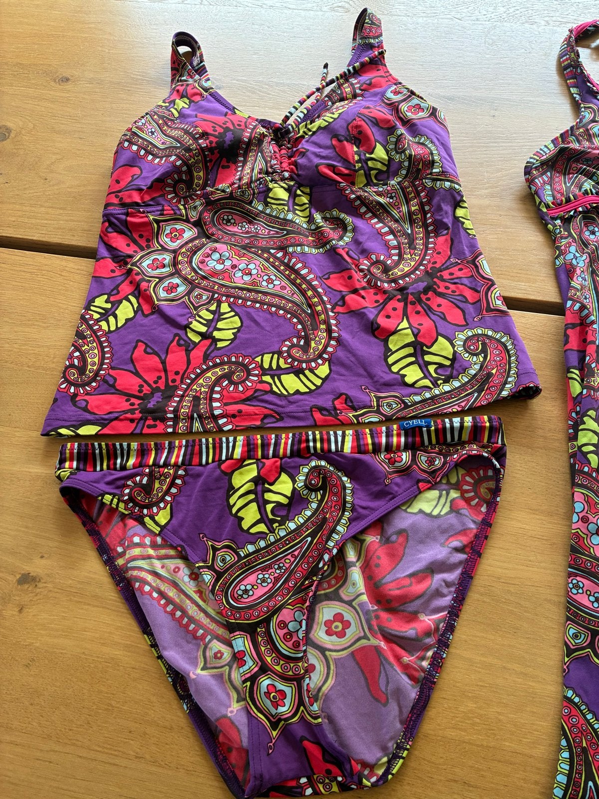 Cyell tankini 40 BC kan voor  prothese met jurkje, Ophalen of Verzenden, Gedragen, Paars, Bikini