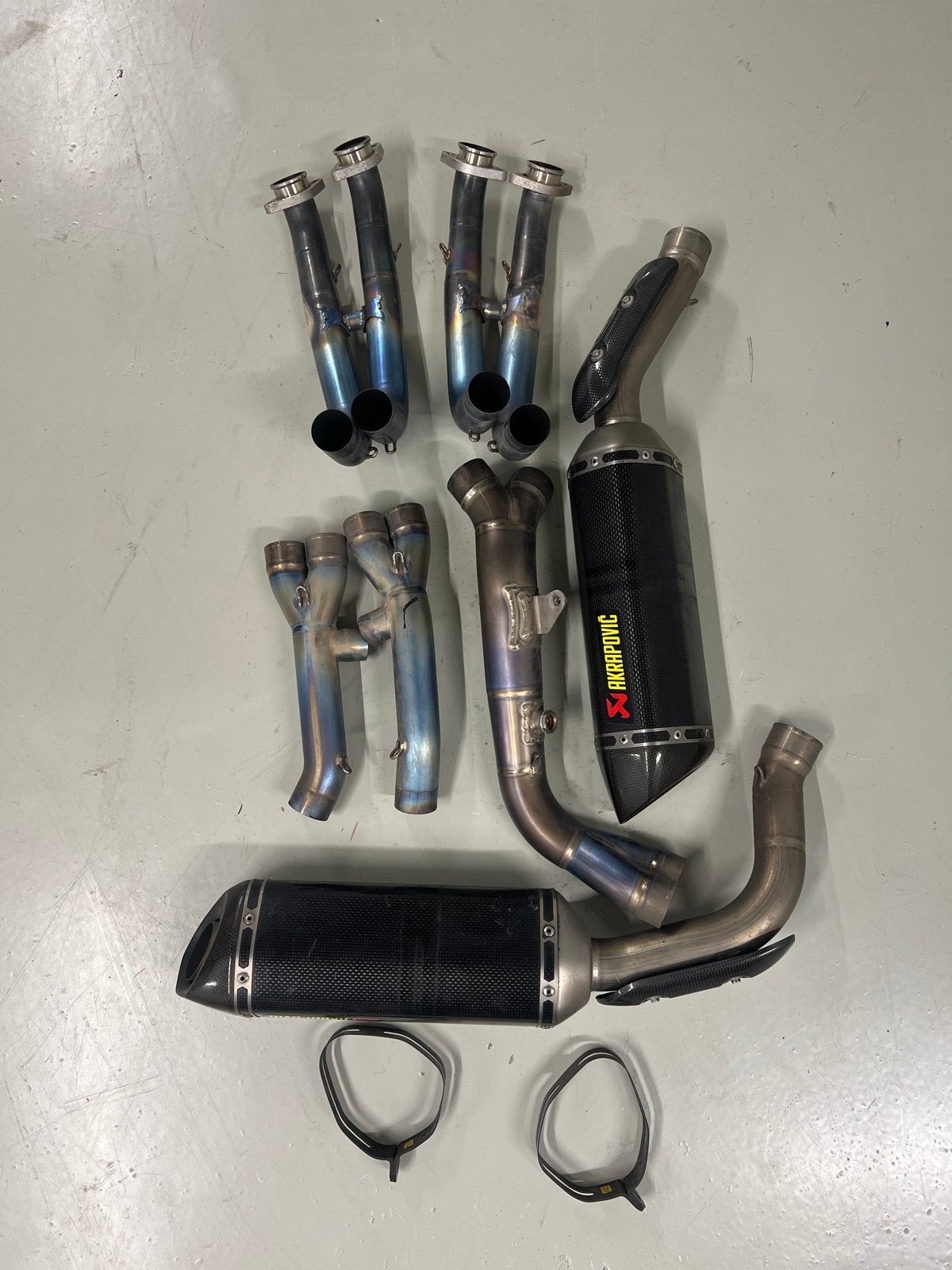 Akrapovic Volledig Titanium Uitlaat Systeem Yamaha YZF-R1, Ophalen of Verzenden, Gebruikt