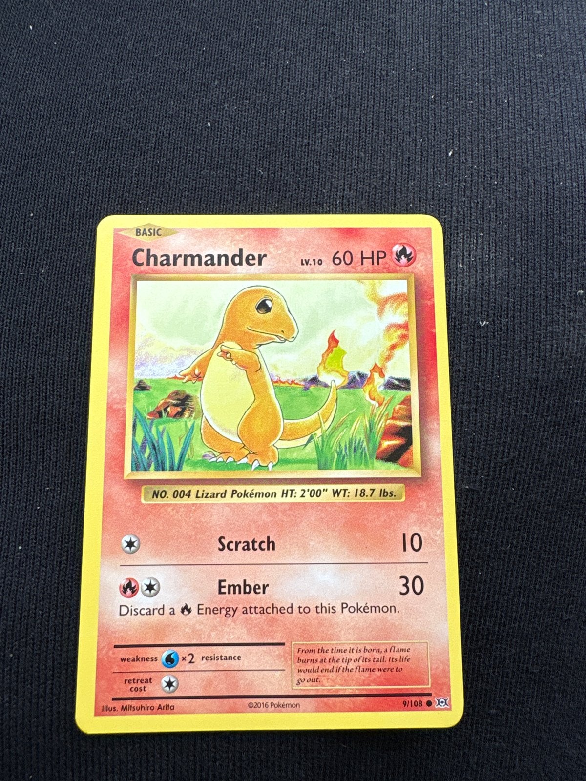 Charmander Pokémon Kaart 9/108 XY Evolutions, Ophalen, Gebruikt, Losse kaart
