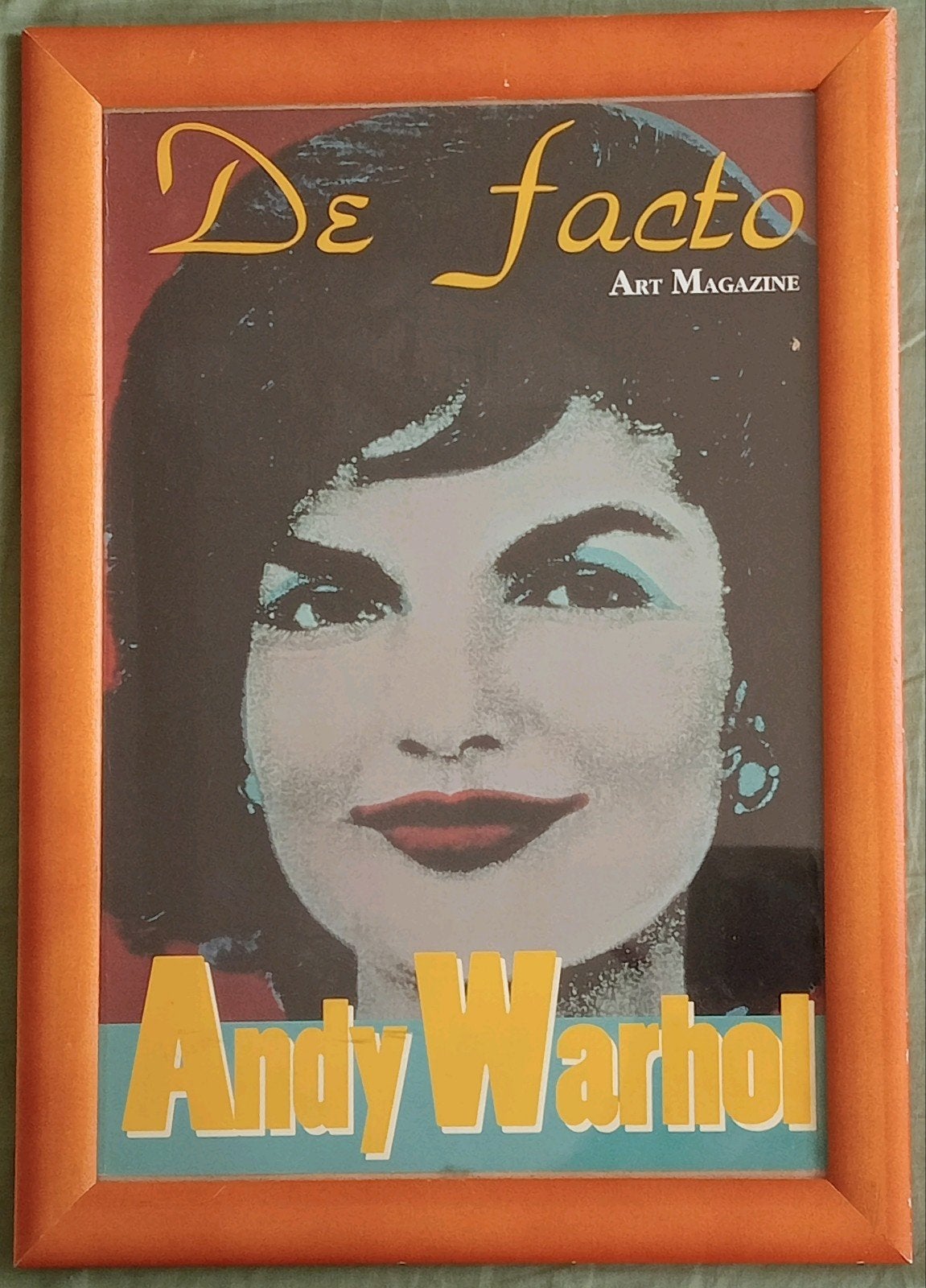 Andy Warhol ingelijste cover Jackie Kennedy pop Art, Verzamelen, Ophalen of Verzenden, 1980 tot heden, Tijdschrift