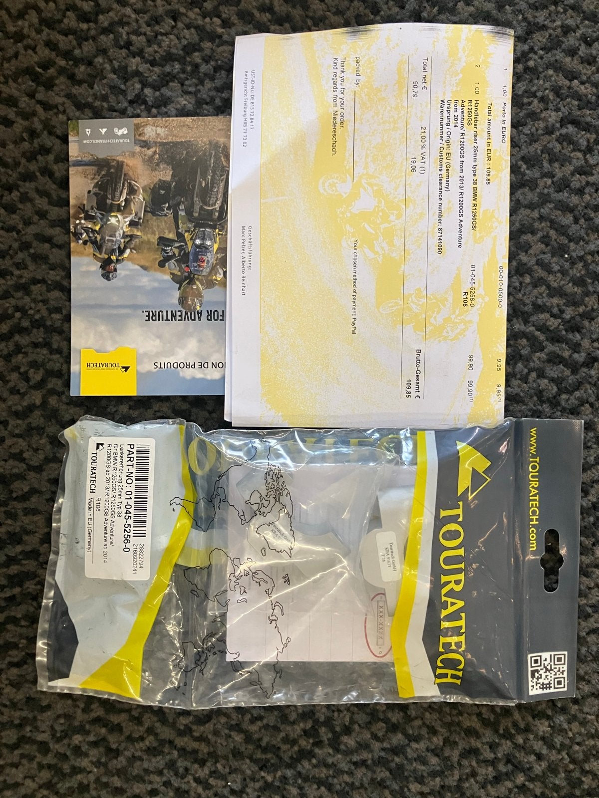 Touratech stuurverhogers 25mm BMW R1200GS/GSA R1250GS/GSA, Ophalen of Verzenden, Nieuw