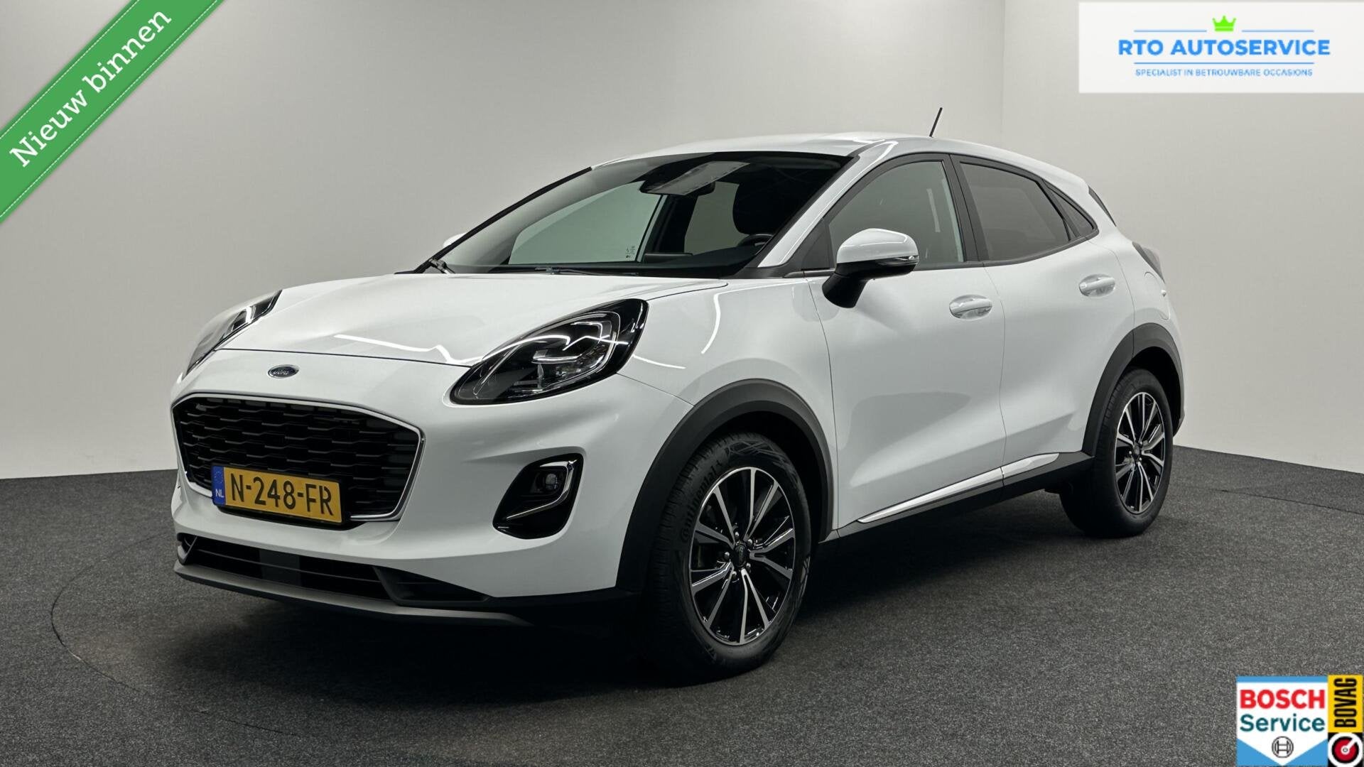 Ford Puma 1.0 EcoBoost Hybrid Titanium CRUISE NAVI CARPLAY L, Voorwielaandrijving, Stof, Met garantie (alle), Wit