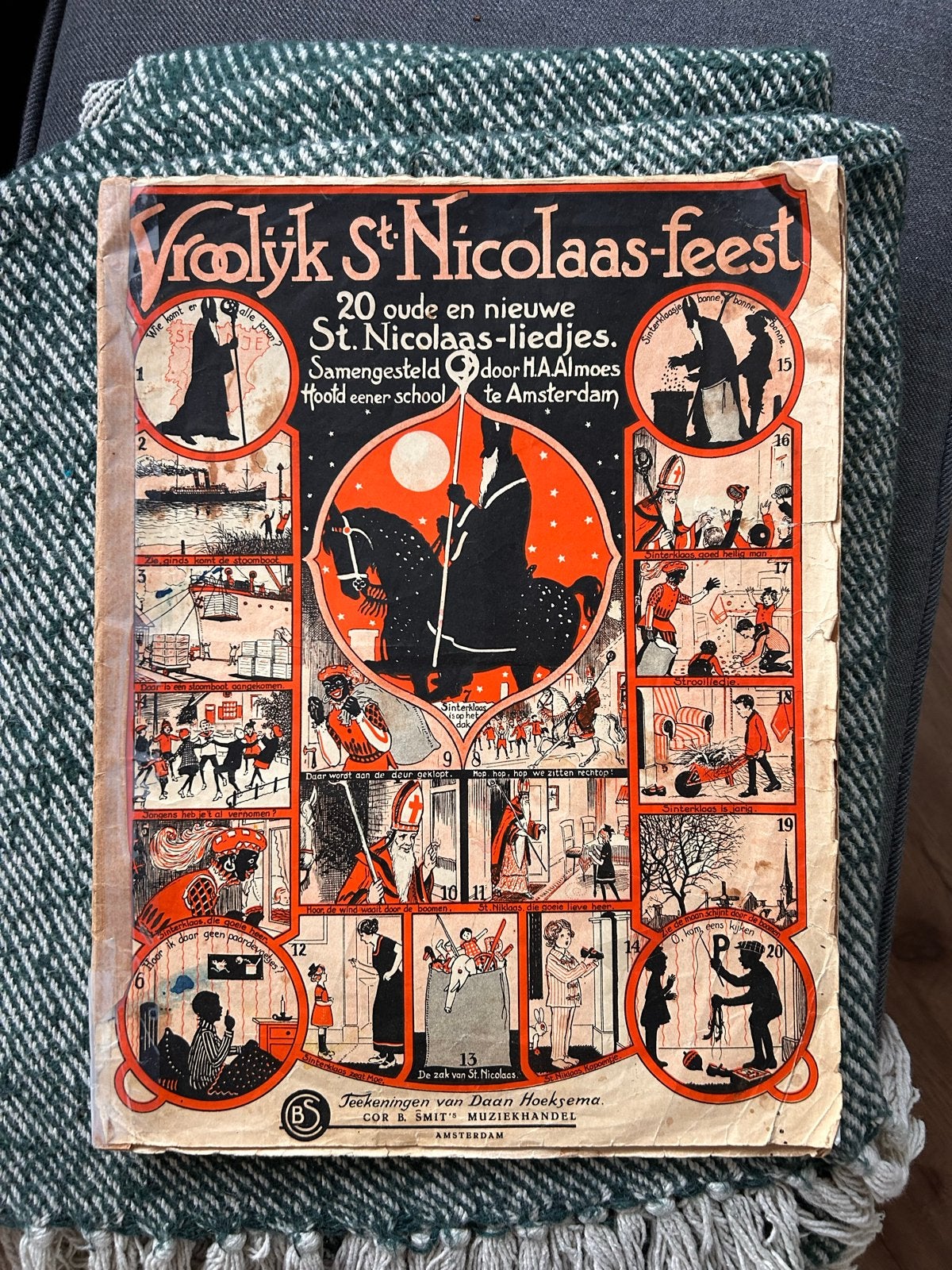 Oud vintage Sint Nicolaas boekje met muzieknoten, Ophalen of Verzenden, Nieuw