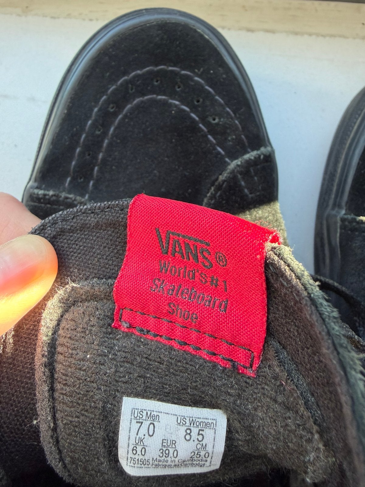 Vans, Ophalen of Verzenden, Zo goed als nieuw, Zwart, Sneakers of Gympen