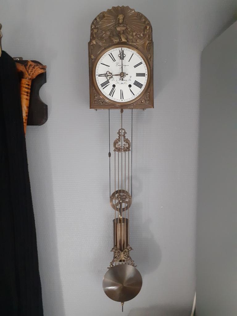 Comtoise ligos emaille wijzerplaat.
Zeldzame uitvoeringen, Antiek en Kunst, Ophalen
