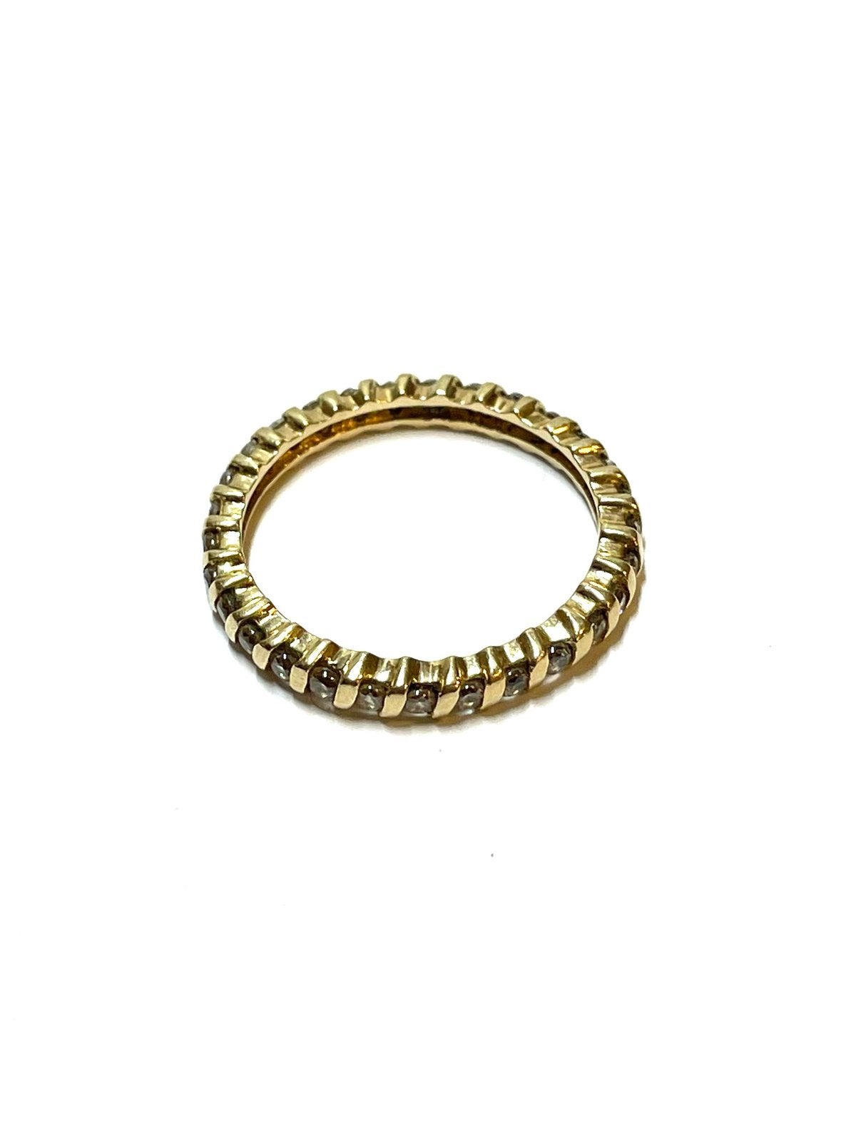 14k gouden alliance ring met zirkonia, Sieraden, Tassen en Uiterlijk, 18 tot 19, -, _, Ophalen of Verzenden