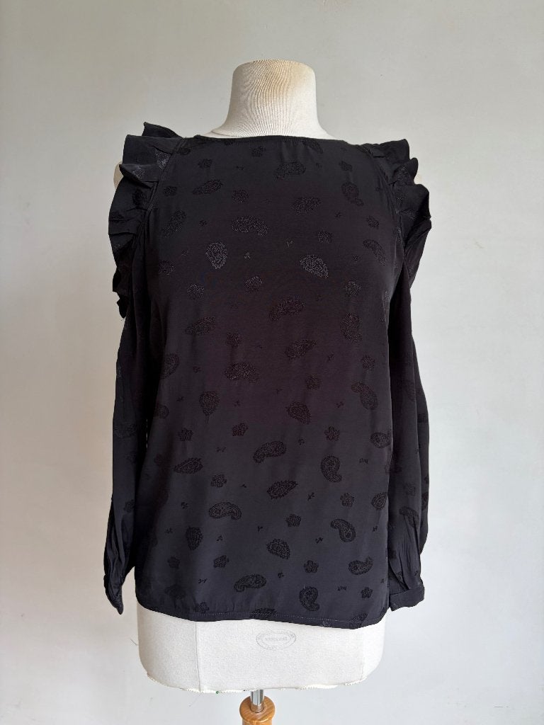 maje top zwart, Verzenden, Zwart, Lange mouw, Maat 36 (S)