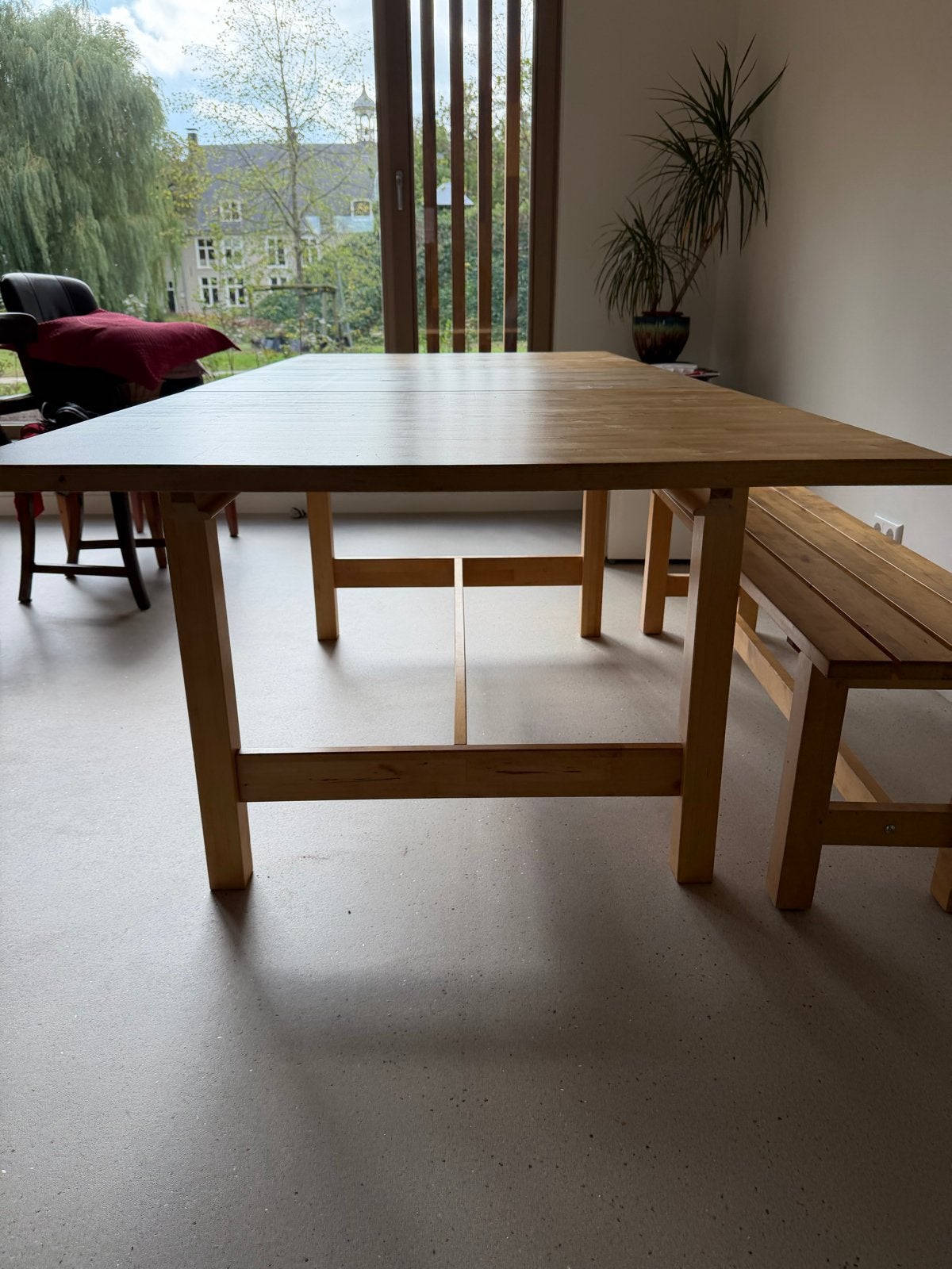 IKEA eettafel en bank - uitschuifbaar, Huis en Inrichting, Ophalen, Gebruikt, 50 tot 100 cm, 150 tot 200 cm
