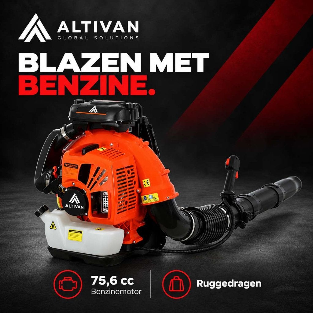 Altivan Benzine bladblazer 75,6 cc rugmodel, Benzine, Altivan, Ophalen, Roodmus 280