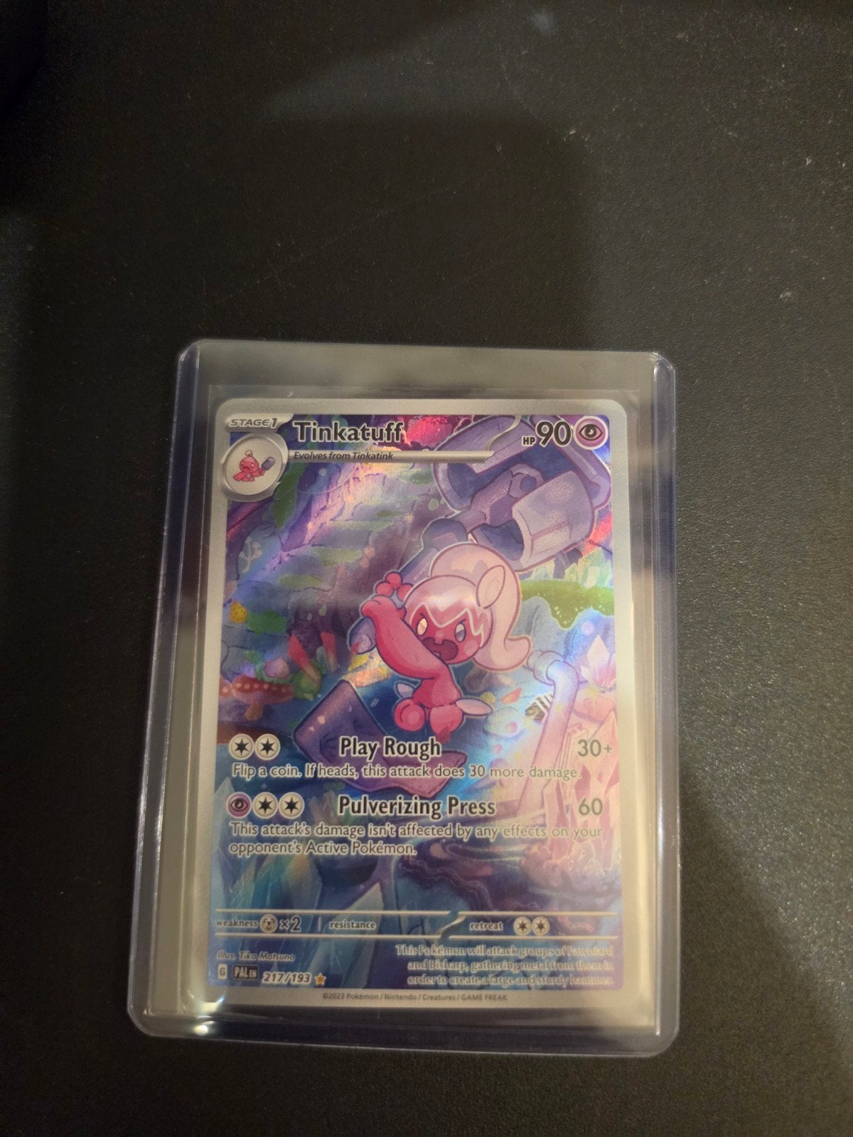 Tinkatuff Pokémon kaart - Zo goed als nieuw, Hobby en Vrije tijd, Verzamelkaartspellen | Pokémon, Ophalen of Verzenden, Zo goed als nieuw