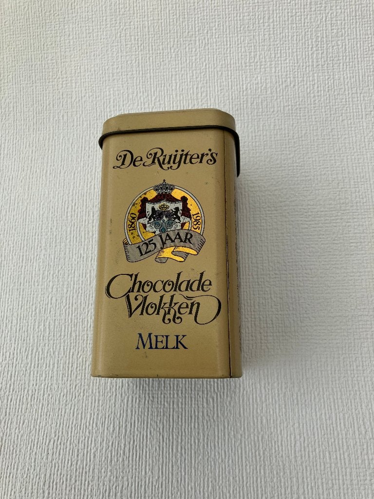 blik De Ruijter Chocoladevlokken, Verzamelen, Blikken, Verzenden, Gebruikt, Overige
