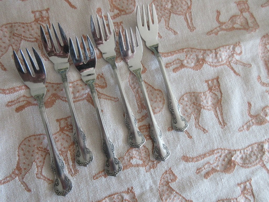 Gero Zilmeta 528 Menuet 6 Prachtige Visvorken voor € 15,00, Ophalen of Verzenden, Gebruikt, Gero, Rvs of Chroom