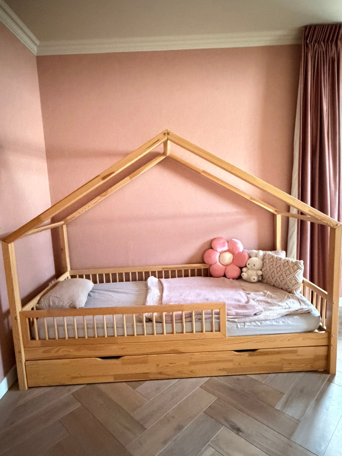Bedhuisje Cato inclusief logeerlade met lattenbodem, Kinderen en Baby's, 85 tot 100 cm, Ophalen of Verzenden, Zo goed als nieuw