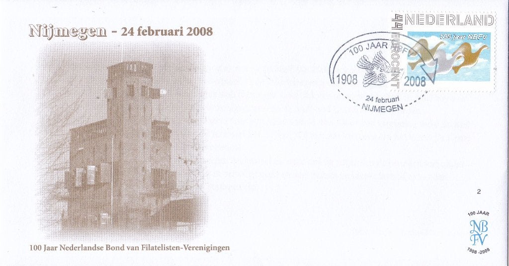 100 jaar NBVF – Nijmegen – 24 februari 2008, Verzenden, Envelop