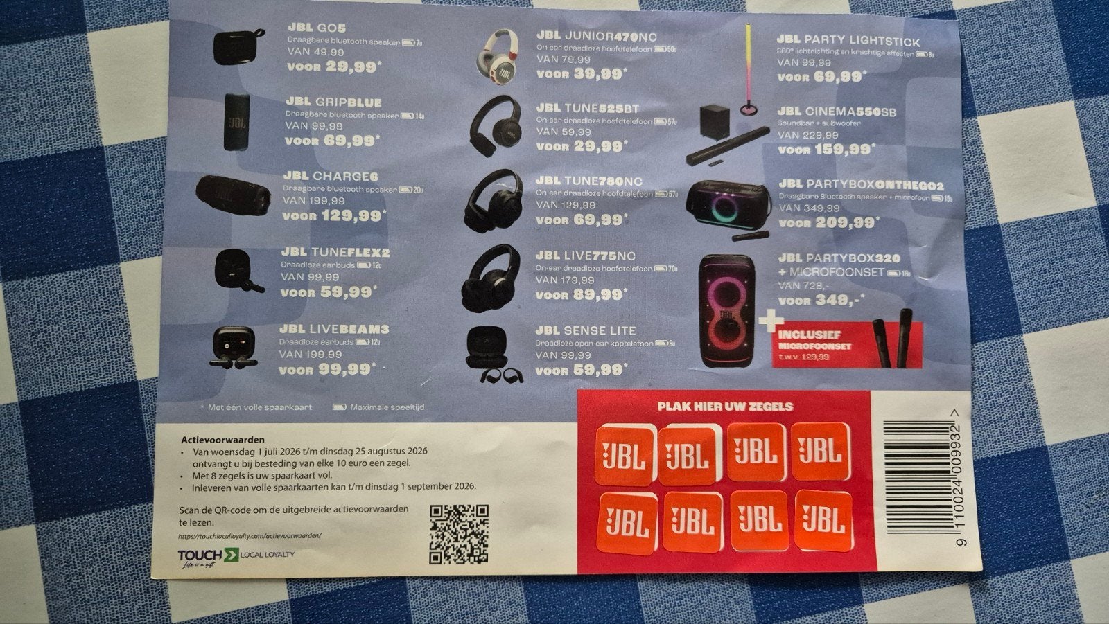JBL zegels ( Jumbo ), Hobby en Vrije tijd, Spaarzegeltjes, Ophalen of Verzenden, Winkel, Super of Benzinepomp, Zegels, Bonnen of Punten
