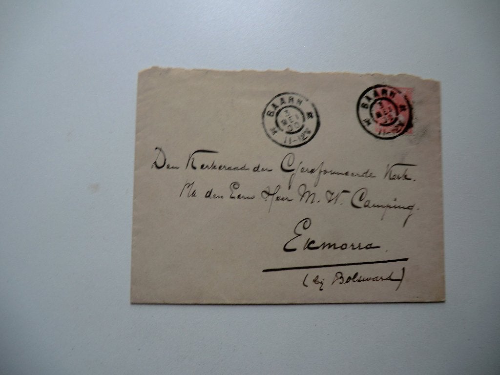 Exmorra,Bolsward,Kerkeraad,Ds Camping,Predikant,Baarn, Verzenden, Voor 1920, Gelopen, Friesland
