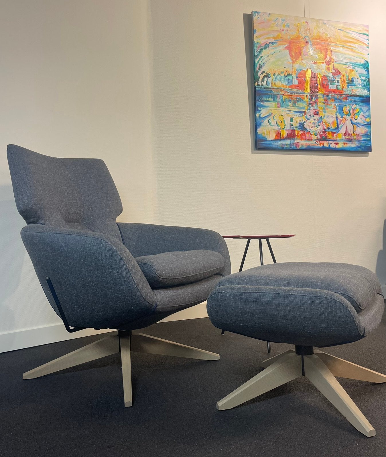 SALE Leolux Lloyd met hocker NIEUW, Ophalen, Nieuw, 75 tot 100 cm, Hout