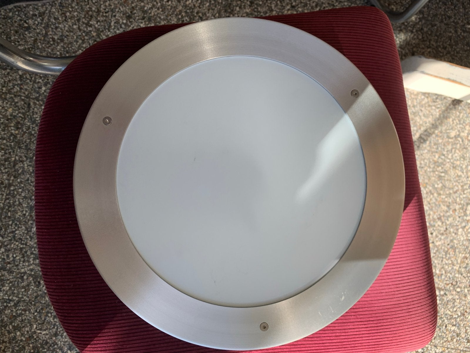 2 Dijkstra Plafondlampen - Geborsteld Aluminium & Glas, Zilver, Gebruikt, Inclusief lichtbron, Modern